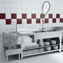 Delabie Stand MBatt. TEMPOMATIC MIX PRO G3/8B 230/12V Schwenkauslauf