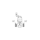 Delabie Magnetventil G1/2B 6V m.Sieb f. Dusch- und...