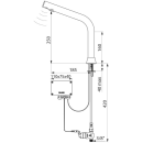 Delabie WT-Ventil BINOPTIC G3/8B matt schwarz H.250mm...