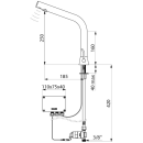 Delabie WT-MBatt. BINOPTIC MIX G3/8B matt schwarz H250mm...