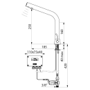 Delabie Waschtisch-Mischbatterie BINOPTIC MIX G3/8B...
