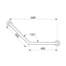 Delabie Winkelgriff 135Gr. D32 400x400mm, 2Bef.P, Edst....