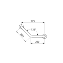 Delabie Winkelgriff 135Gr. D32 220x220mm, 2Bef.P, Edst....
