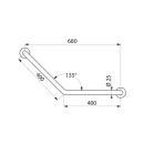 Delabie Winkelgriff 135Gr. D25 400x400mm, 2Bef.P, Edst....
