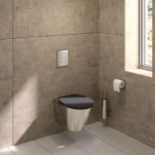 Delabie WC-Papierhalter f. 1 Rolle, Edelstahl Seidenglanz