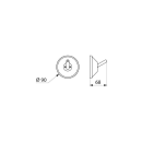 Delabie Wandhaken suizidhemmend D90 Edst. 1.4301 sat...