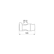 Delabie Schieber für Handbrause Nylon grau für Griff D32mm