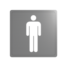 Delabie Wand Symbol Herren-WC Edst. 1.4301 satiniert (ex-0011400000)