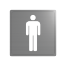 Delabie Wand Symbol Herren-WC Edst. 1.4301 satiniert...