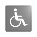 Delabie Wand Symbol Behinderten-WC Edst. 1.4301 sat...
