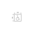 Delabie Wand Symbol Behinderten-WC Edst. 1.4301 sat...