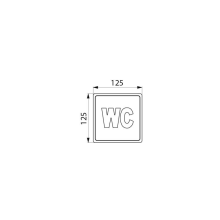 Delabie Wand Symbol WC Edst. 1.4301 satiniert (ex-0011420000)