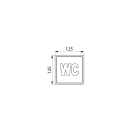 Delabie Wand Symbol WC Edst. 1.4301 satiniert...