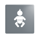 Delabie Wand Symbol Wickelraum Edelstahl 1.4301 sat....