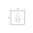 Delabie Wand Symbol Wickelraum Edelstahl 1.4301 sat....