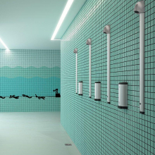 Delabie Seifenspender Aluminium spez. für Dusche