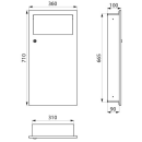 Delabie Abfallbehälter UP PUSH 18l Edst. 1.4301 sat...