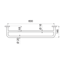 Delabie Handtuchhalter 2 Stangen D20 L600mm, Edst....