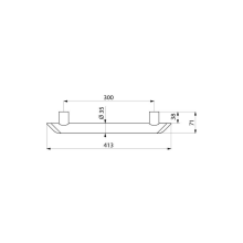 Delabie Haltegriff Be-Line D35 L.300 Aluminium matt schwarz