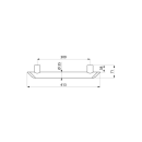 Delabie Haltegriff Be-Line D35 L.300 Aluminium matt schwarz