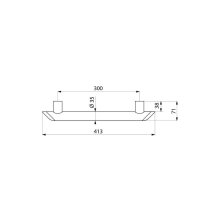 Delabie Haltegriff Be-Line D35 L.300 Aluminium anthrazit