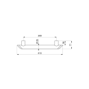 Delabie Haltegriff Be-Line D35 L.300 Aluminium anthrazit