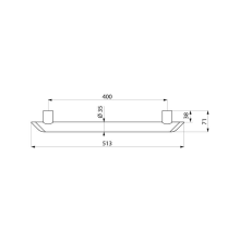 Delabie Haltegriff Be-Line D35 L.400 Aluminium anthrazit