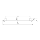 Delabie Haltegriff Be-Line D35 L.500 Aluminium weiß