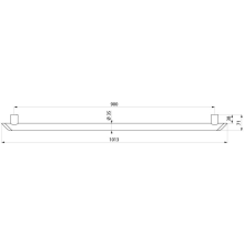 Delabie Haltegriff Be-Line D35 L.900 Aluminium matt schwarz