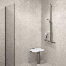 Delabie Handlauf T-Form Be-Line D35 H.1130x500 Aluminium anthrazit