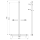 Delabie Handlauf T-Form Be-Line D35 H.1130x500 Aluminium anthrazit