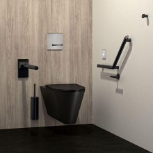 Delabie WC-Papierhalter Wandmontage Be-Line matt schwarz