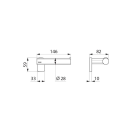 Delabie WC-Papierhalter Wandmontage Be-Line matt schwarz