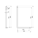 Delabie Handlauf L-Form Be-Line D35 H.750 Aluminium...