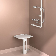 Delabie Handlauf L-Form Be-Line D35 H.1130 Aluminium weiß
