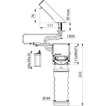 Delabie Flüssigseifensp. T4 verchr. Standm, 1l, Batteriebetrieb