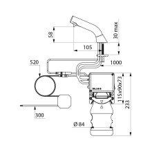 Delabie Flüssigseifensp./Schaum BINO schw. Standm. 0, 5l Netzbetrieb