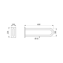 Delabie Stützgriff D32 L650mm Nylon weiß