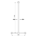 Delabie Handlauf T-Form verschiebbar D32 1160x500mm Edst....