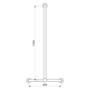 Delabie Handlauf T-Form verschiebbar D32 1160x500mm Edst....