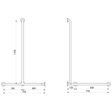 Delabie DUHA m. Br.H.Stg. verti. f. DU-Sitz D32mm Nylon weiß