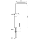 Delabie Stand MBatt. 1-Lochbrg. 100l/min, Schwenkausl.D22...