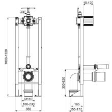 Delabie Inst.Sys TEMPOFIX3 WC TEMPOMATIC 230/6V selbsttr.D110 Set1/2