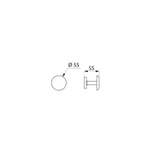 Delabie Haken HYPERECO 1 Knopf Edst. 1.4301 hgl.pol.