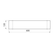 Delabie Glasablage W.-Mont. 120x600mm Kanten geschliffen
