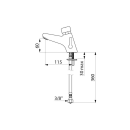 Delabie Selbstschluss-Mischbatterie TEMPOMIX 2 AB G3/8 7...