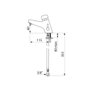 Delabie Selbstschluss-Mischbatterie TEMPOMIX 2 AB G3/8 15...