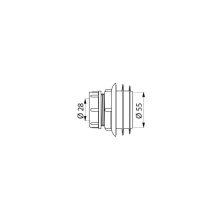 Delabie WC-Spülrohrverbinder D28/55mm mit Verschraubung
