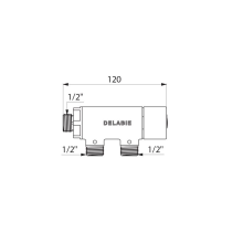 Delabie herm.MBatt. PREMIX COMPACT G1/2B Ausführung unverchromt