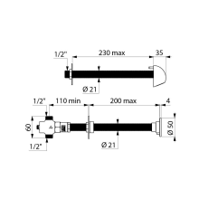 Delabie DU-Kombi TEMPOSTOP AB selbstsch.G1/2B Hw.-Mont.200 15Sek, ROUND